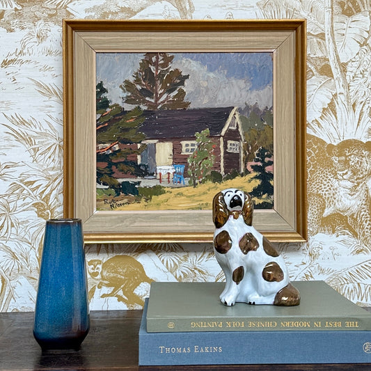 Mid Century Original Vintage Landscape Oil Painting from Sweden