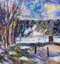 Load image into Gallery viewer, Original Vintage Farmhouse Oil Painting from Sweden