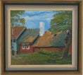 Load image into Gallery viewer, Mid Century Original Vintage Farmhouse Oil Painting from Sweden