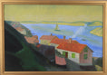 Load image into Gallery viewer, Mid Century Art Coastal Oil Painting from Sweden