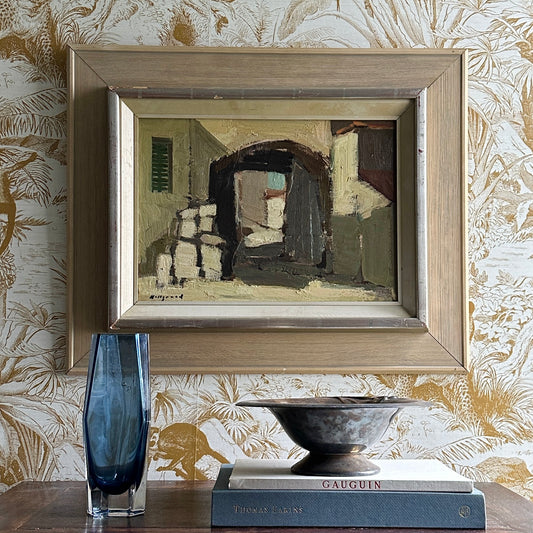 Original Vintage Art Room Mid Century Oil Painting Sweden