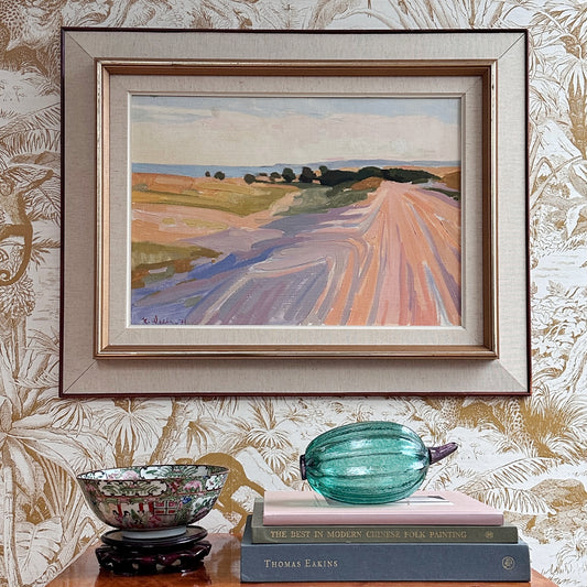 Mid Century Original Landscape Oil Painting from Sweden By E Persson