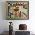 Load image into Gallery viewer, Mid Century Original Cityscape Oil Painting Sweden 1953