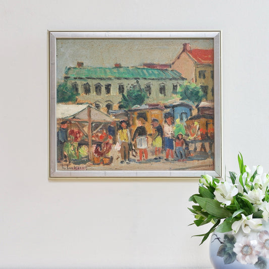 Mid Century Oil Painting From Sweden by G Isaksson