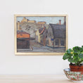 Load image into Gallery viewer, Mid Century Original Vintage Stockholm Cityscape Oil Painting from Sweden