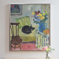 Load image into Gallery viewer, Vintage Art Room Original interior Oil Painting Sweden 1947