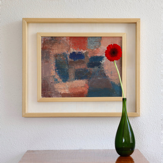 Mid Century Vintage Abstract Painting From Sweden