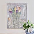 Load image into Gallery viewer, Mid Century Original Still Life Oil Painting of Tulips From Sweden