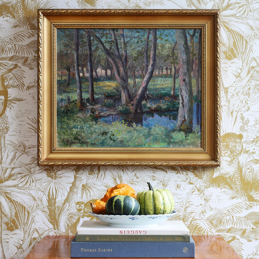 Original Vintage Landscape Oil Painting from Sweden