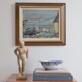 Load image into Gallery viewer, Mid Century Original Coastal Oil Painting From Sweden