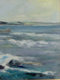 Load image into Gallery viewer, Mid Century Vintage Art Coastal Oil Painting from Sweden