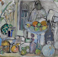 Load image into Gallery viewer, Vintage Art Room Original Still Life Oil Painting from Sweden