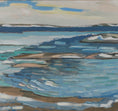 Load image into Gallery viewer, Vintage Art Room Original Coastal Oil Painting Sweden