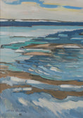 Load image into Gallery viewer, Vintage Art Room Original Coastal Oil Painting Sweden