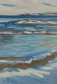 Load image into Gallery viewer, Vintage Art Room Original Coastal Oil Painting Sweden