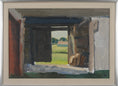 Load image into Gallery viewer, Vintage Farm Oil Painting by T Nilsson from Sweden