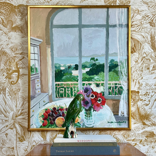 Vintage Art Mid Century Interior Scene From Sweden 1977