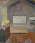 Load image into Gallery viewer, Vintage Art Room Original Artist Atelier Painting from Sweden
