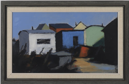 Mid Century Coastal Oil Painting Sweden A Larsson 1968