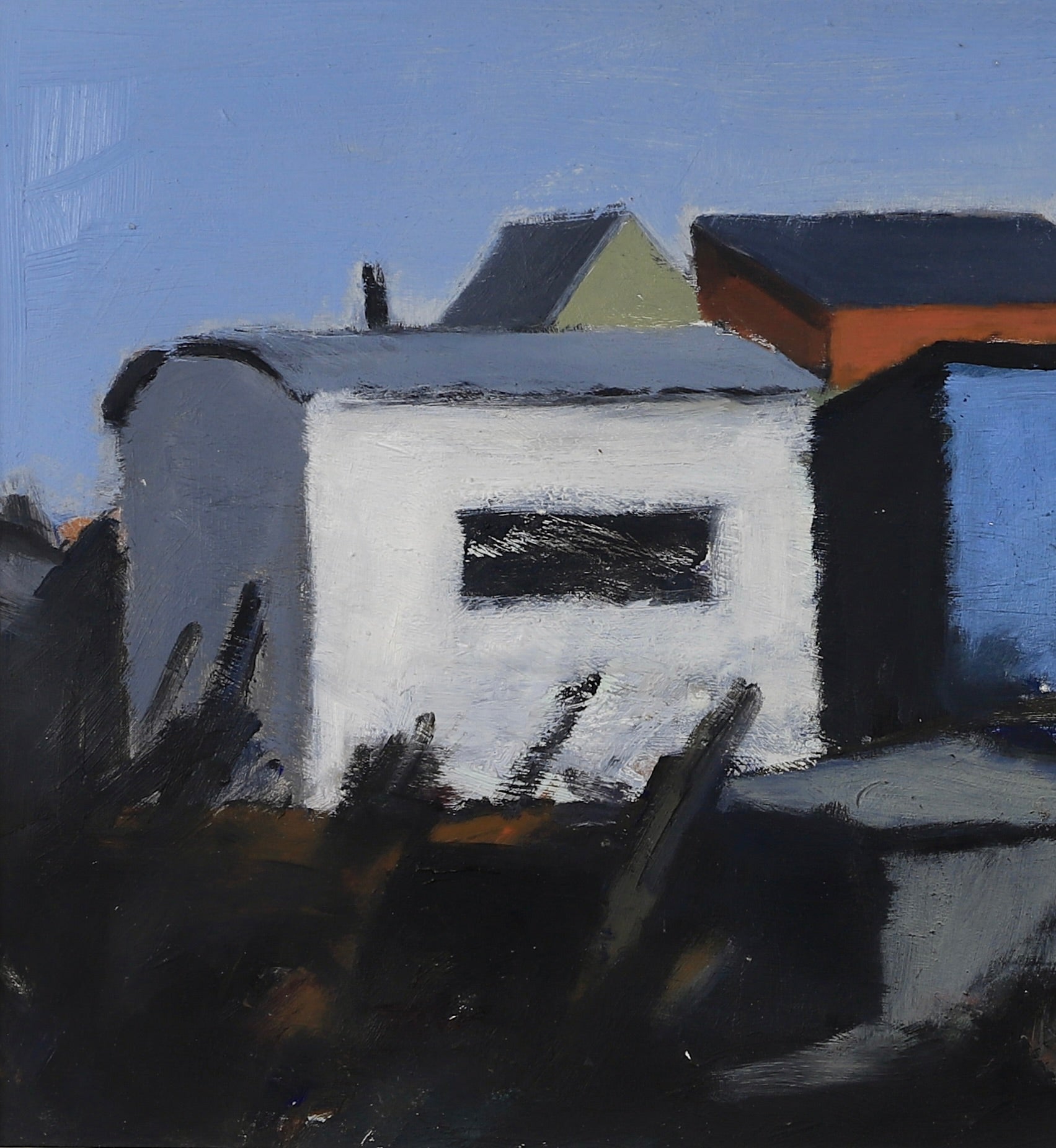 Mid Century Coastal Oil Painting Sweden A Larsson 1968