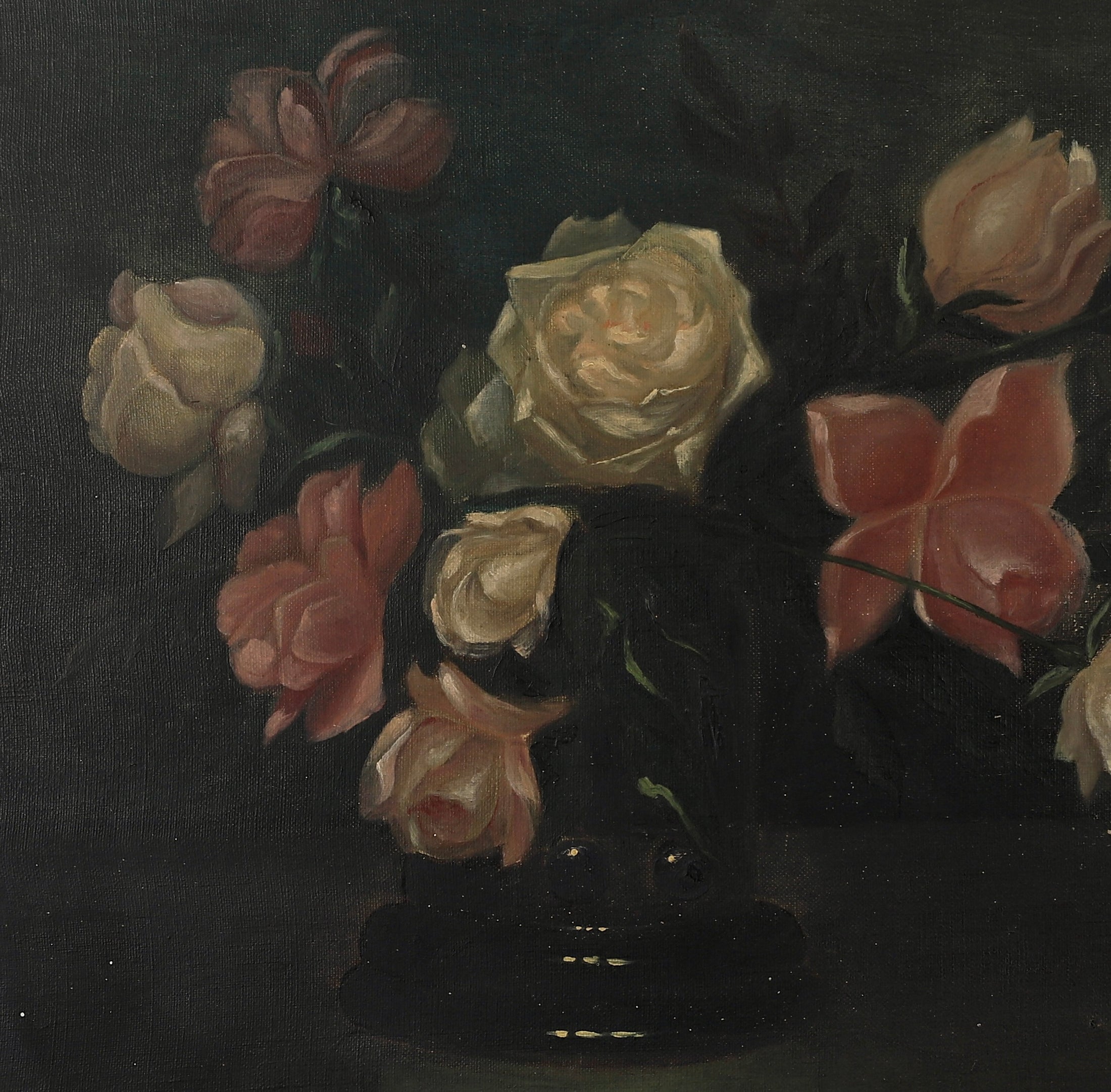 Vintage Art Room  Still Life Oil Painting From Sweden