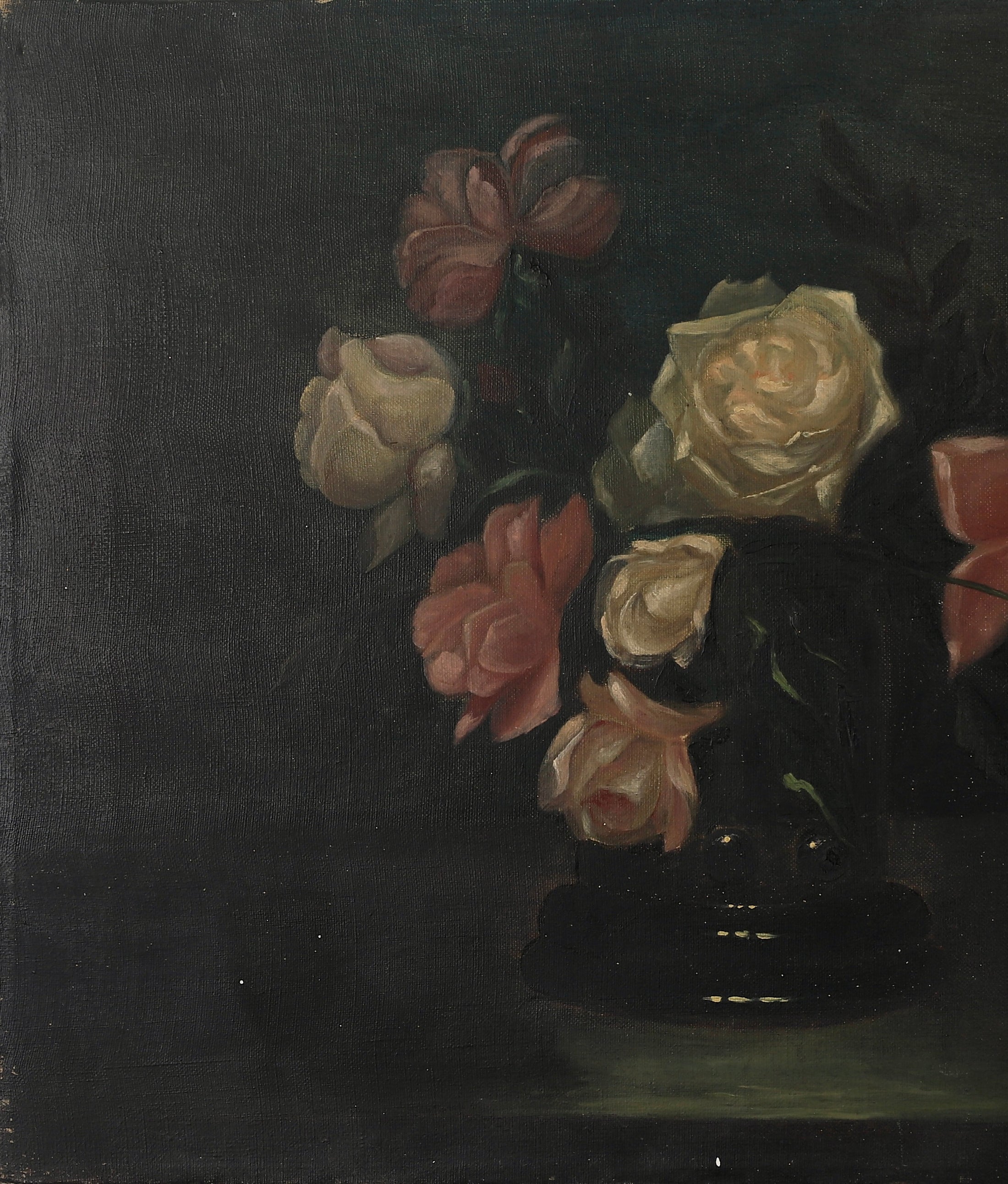 Vintage Art Room  Still Life Oil Painting From Sweden