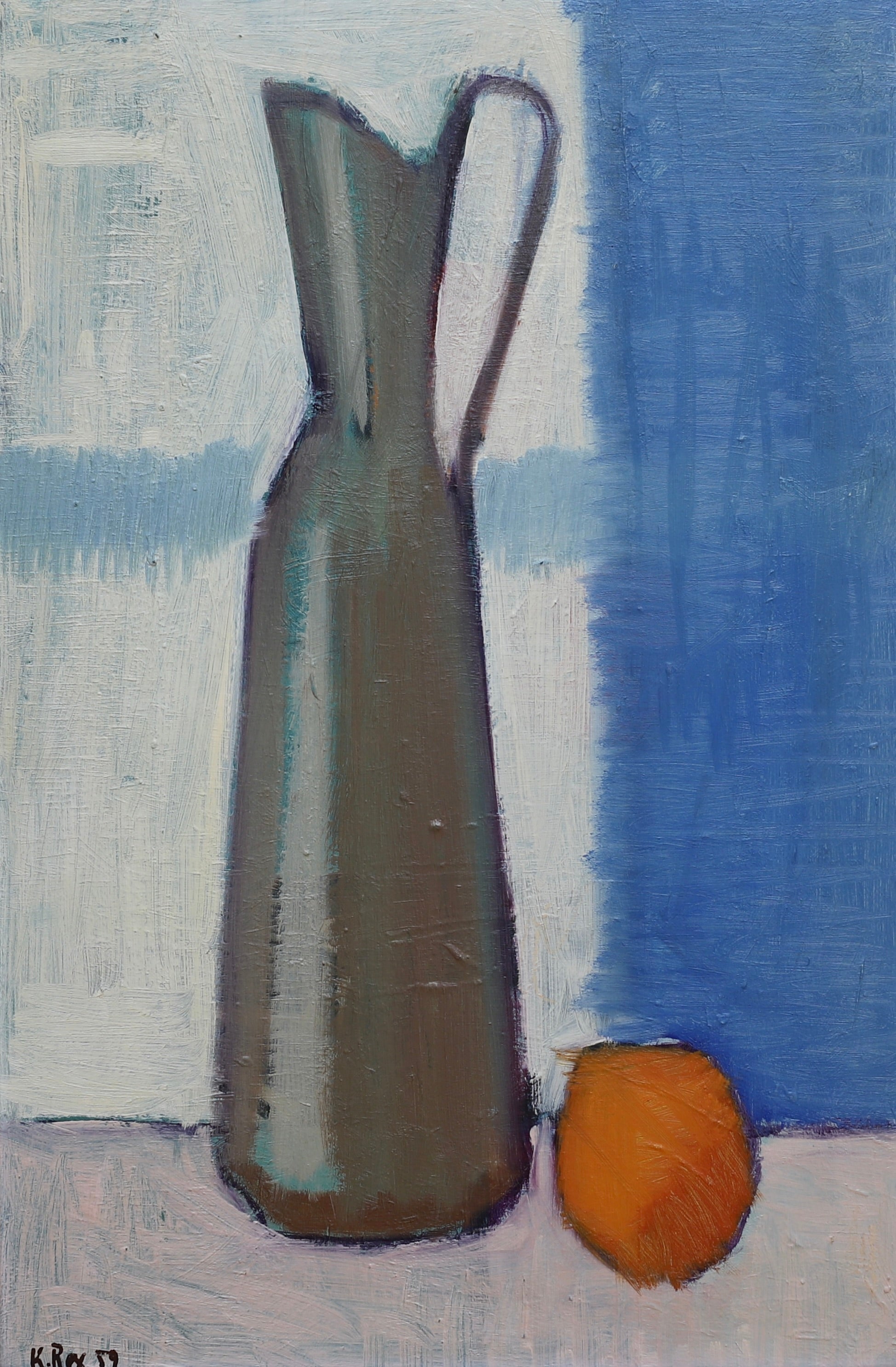 Striking Mid Century Still Life Oil Painting H Rex Sweden 1959