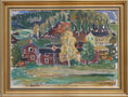 Load image into Gallery viewer, Vintage Mid Century Farm Painting Sweden