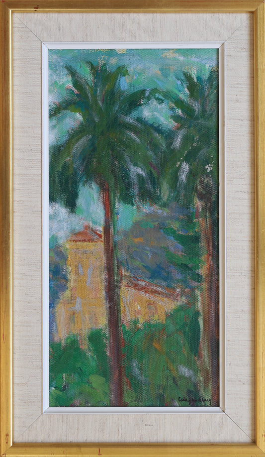 Mid Century Original Vintage Landscape Oil Painting from Sweden