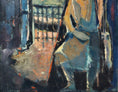 Load image into Gallery viewer, Swedish Vintage Art Figure in Interior Oil Painting