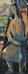 Load image into Gallery viewer, Swedish Vintage Art Figure in Interior Oil Painting