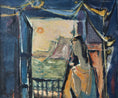 Load image into Gallery viewer, Swedish Vintage Art Figure in Interior Oil Painting