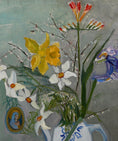 Load image into Gallery viewer, Striking Vintage Art Room Mid Century Still Life Oil Painting