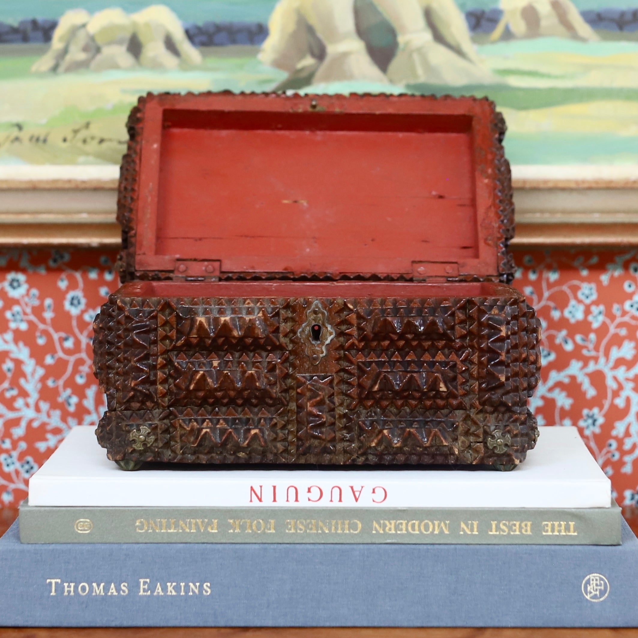Vintage Tramp Art Box Sweden