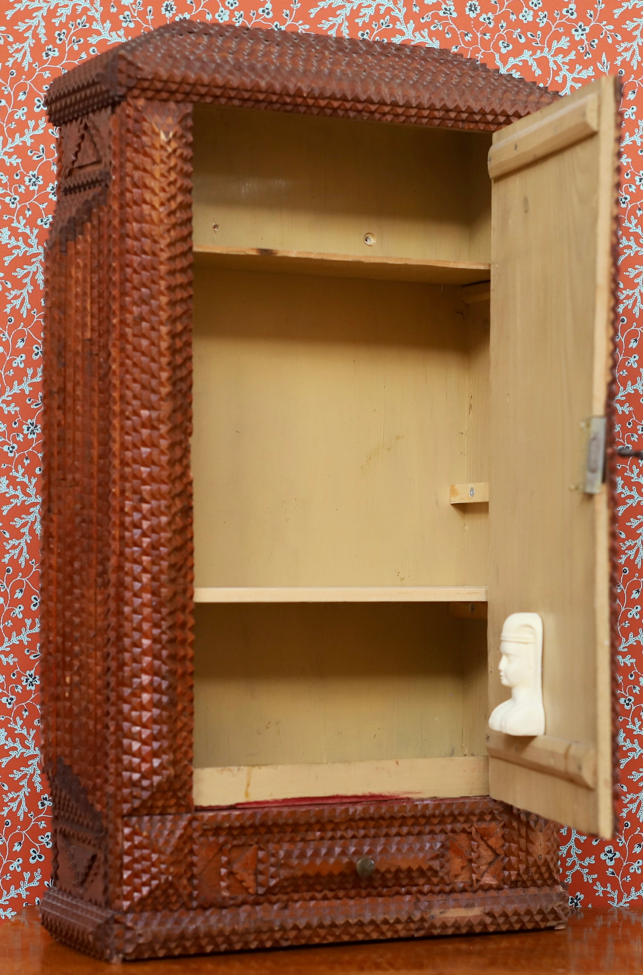 Vintage Art Room Tramp Art Furniture Cabinet Sweden