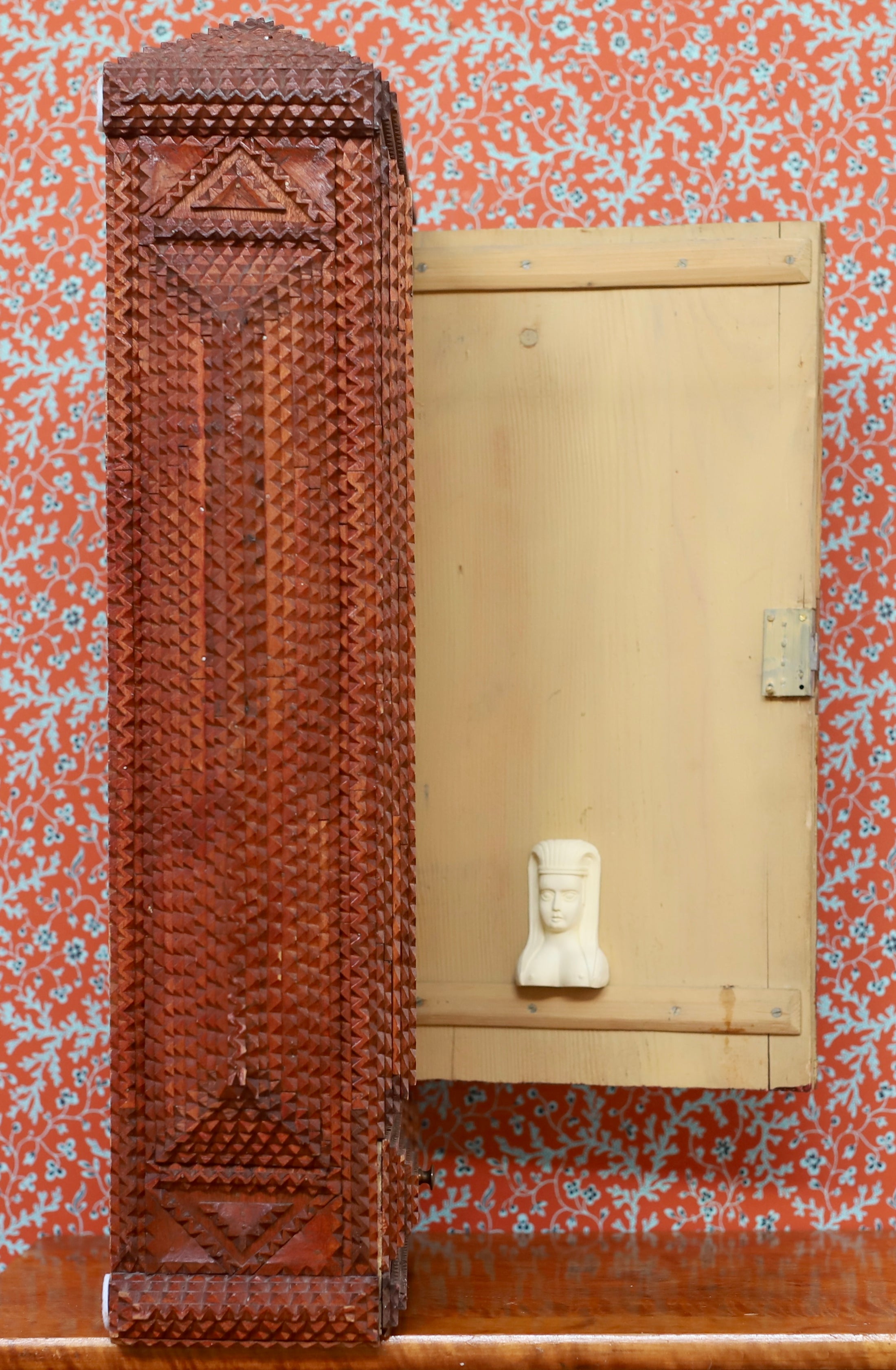 Vintage Art Room Tramp Art Furniture Cabinet Sweden