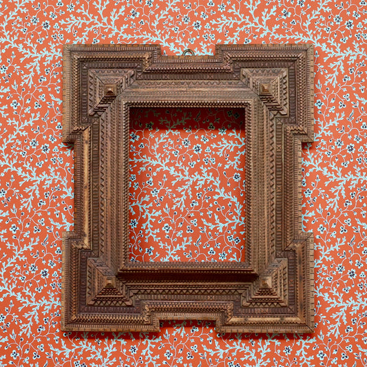 Magnificent Antique Tramp Art Frame