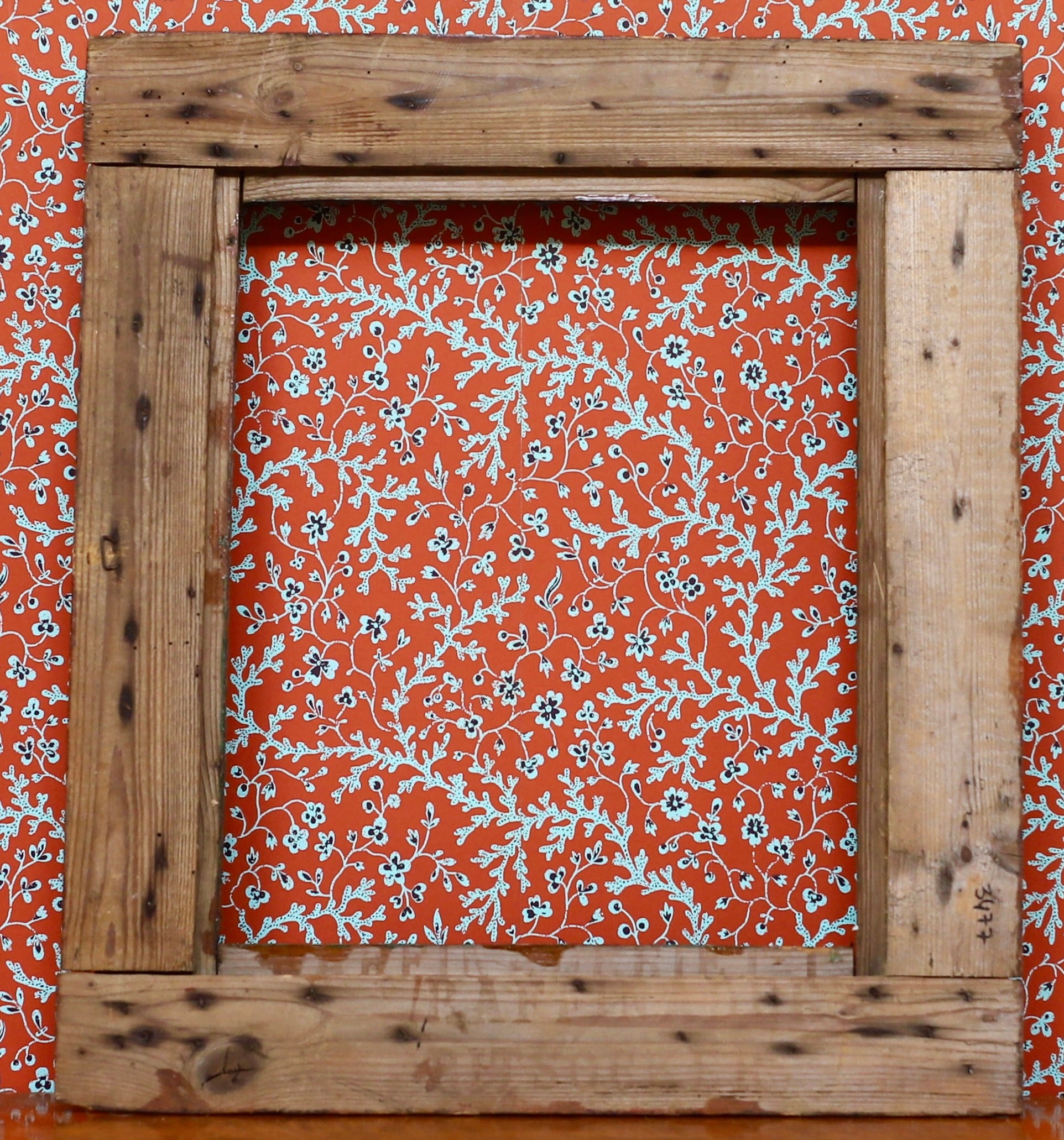 Vintage Art Room Tramp Art Frame with Hearts