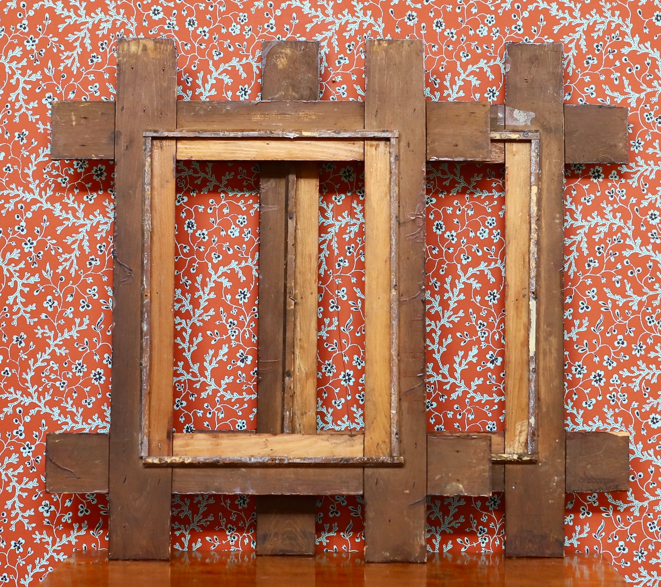 Vintage Art Room Tramp Art Pair of Frames