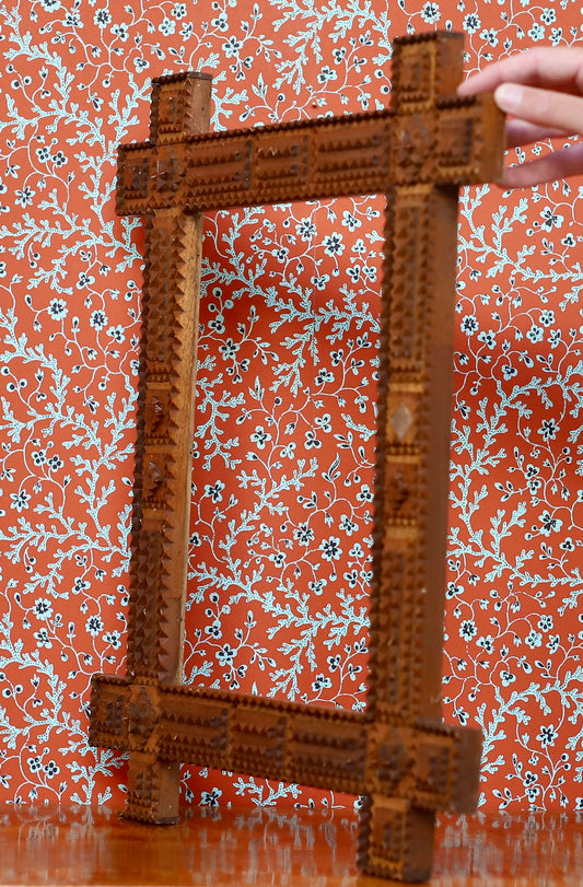 Vintage Art Room Tramp Art Frame