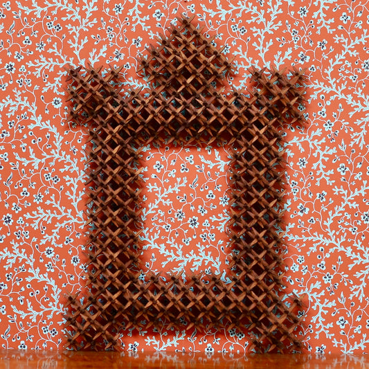 Vintage Art Room Crown of Thorns Tramp Art Frame Sweden