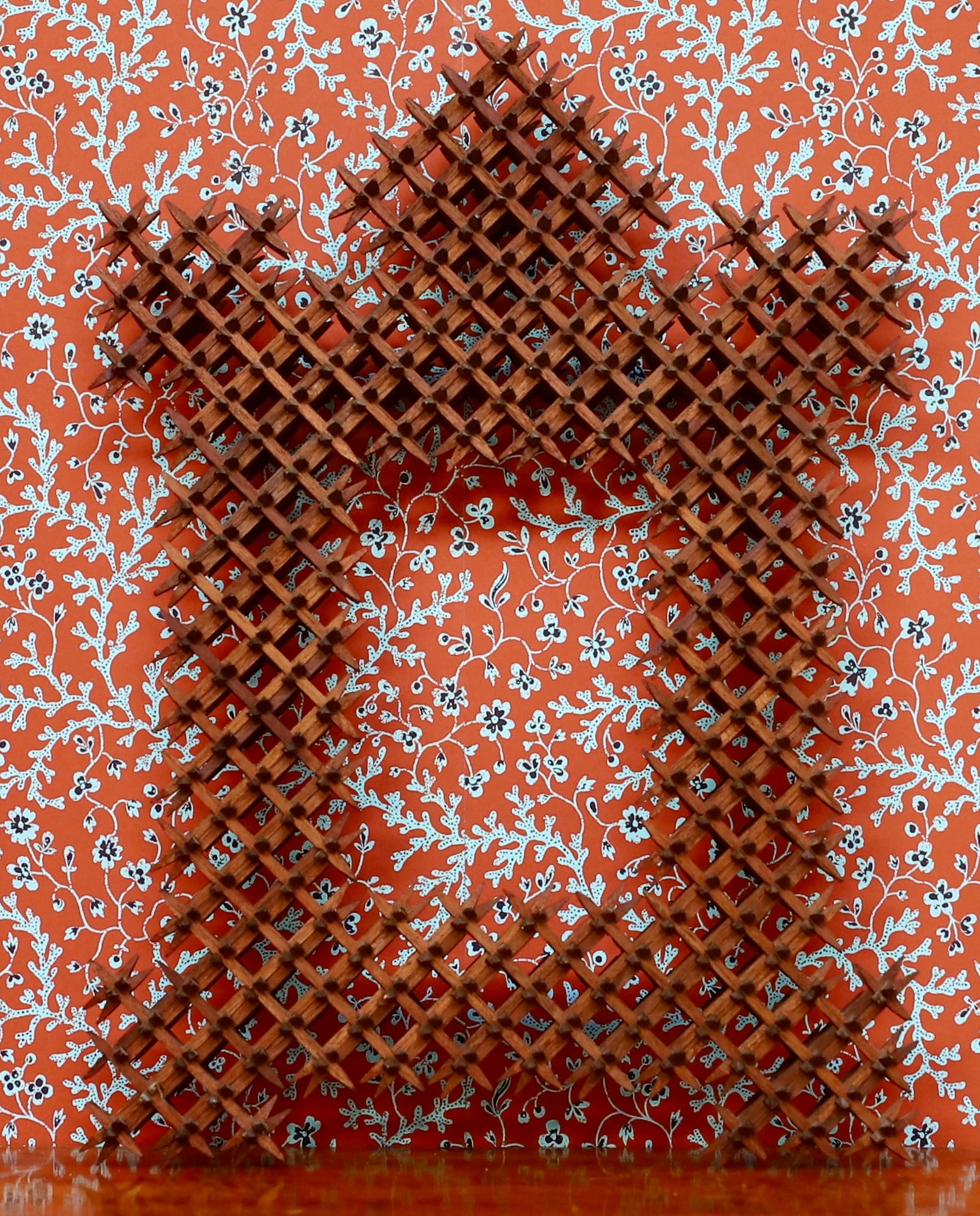 Vintage Art Room Crown of Thorns Tramp Art Frame Sweden