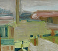 Load image into Gallery viewer, Vintage Mid Century Cityscape Oil Painting From Sweden by L Herder