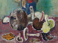 Load image into Gallery viewer, Vintage Mid Century Still Life of Mushrooms Oil Painting From Sweden