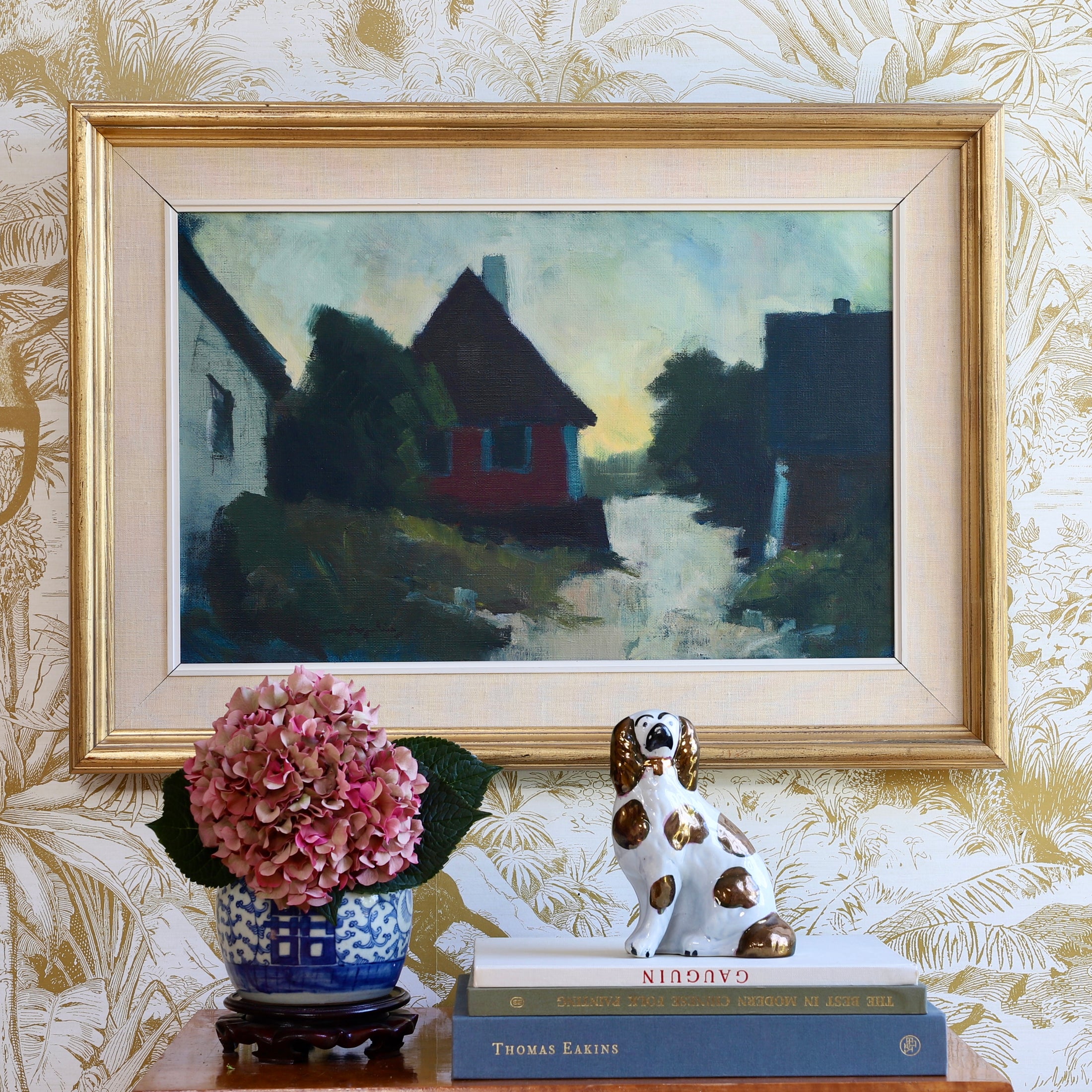 Mid Century Original Landscape Oil Painting From Sweden