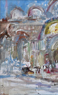 Load image into Gallery viewer, Vintage Art Original Oil Painting of Venice From Sweden