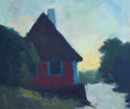 Load image into Gallery viewer, Mid Century Original Landscape Oil Painting From Sweden