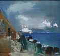 Load image into Gallery viewer, Vintage Mid Century Seascape Oil Painting From Sweden by L Herder