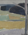 Load image into Gallery viewer, Striking Mid Century Abstract Landscape Oil Painting