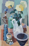 Load image into Gallery viewer, Mid Century Original Still Life Floral Oil Painting Sweden